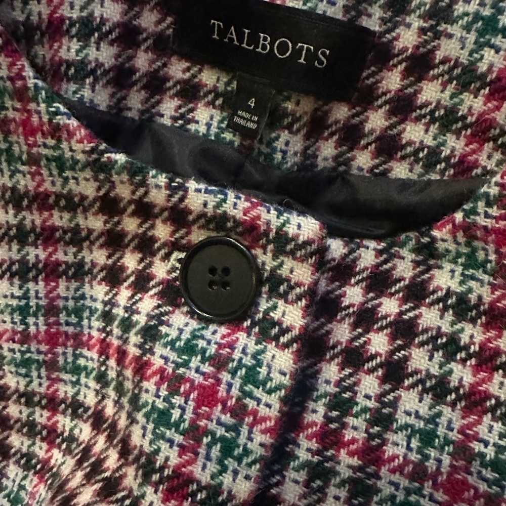 Talbots Plaid Jacket Size 4 Business Casual - Picture 2 of 9